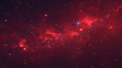 a red galaxy with a black background
