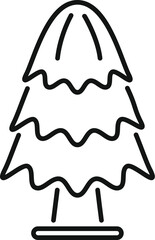 Poster - simple vector line art icon of a tree, perfect for projects related to nature, forests, or the envir