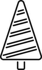 Poster - black and white line art of a christmas tree, perfect for minimalist holiday designs