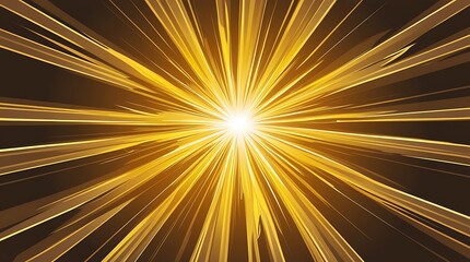 Gold and yellow burst of light on black background, celebration and party related design