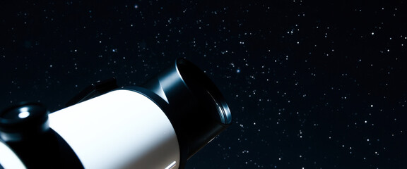 Wall Mural - telescope pointed at the night sky