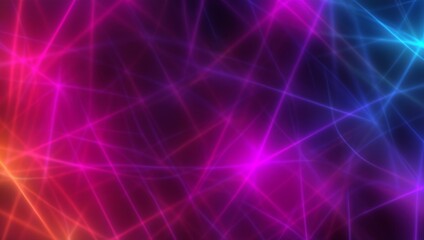 Poster - Abstract neon background with lines