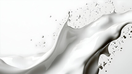 Canvas Print - Abstract splash of white liquid against a light background.