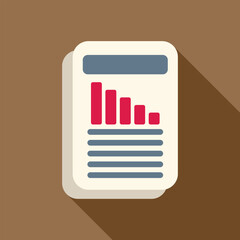 Poster - financial report with a declining bar graph, suggesting a negative trend in business performance