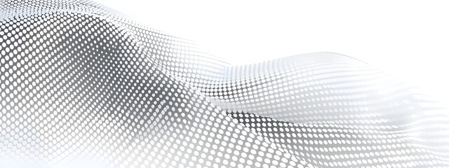 Poster - Abstract grey and white halftone pattern on a light background. 