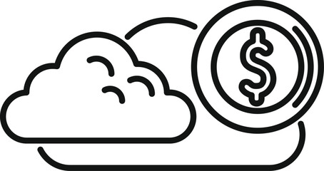Poster - this icon represents cloud computing costs, data storage fees, and online expenses