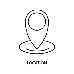 location concept line icon. Simple element illustration. location concept outline symbol design.