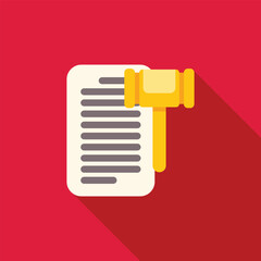 Poster - Judge's gavel is hitting a legal document, symbolizing the finality of a legal decision