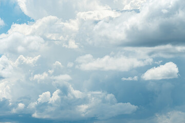 sky beautiful blue close up clouds scape background. blue and white sky summer clouds.