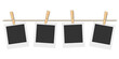 © MhekCreatives - blank photo frames hanging on rope with wooden clips