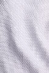 Sticker - Texture of white fabric as background, top view