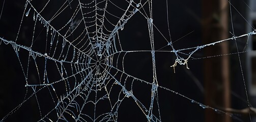 Creepy Cobwebs Design a web of spooky cobwebs with tiny spiders and hidden eyes peeking through the strands