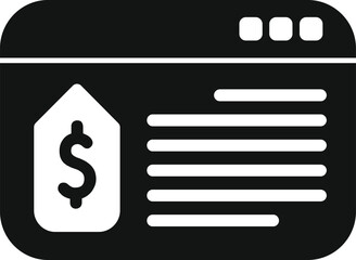 Poster - Simple vector icon representing the concept of online banking and money transfers using a computer