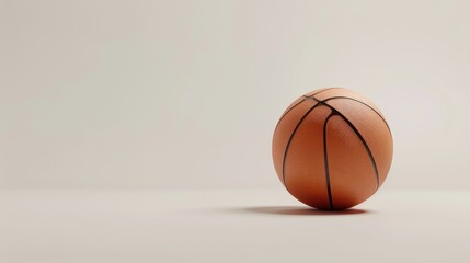 Canvas Print - Basketball on a White Background