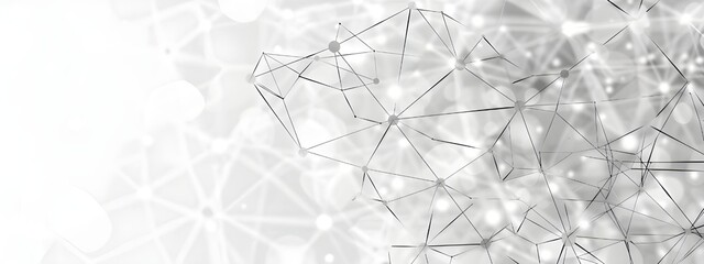 Poster - Abstract geometric background with connecting lines and dots.