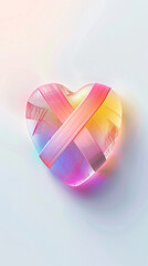 heart rainbow abstract colorful light gradient love pastel shiny glossy art design shape healing bandage soft vibrant decoration symbol emotion 