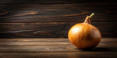 Fresh unpeeled onion on dark wooden background, onion, vegetable, fresh, food, natural, organic, ingredient, cooking, raw