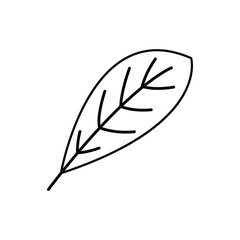 Wall Mural - simple leaf icon