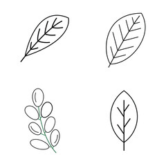 Wall Mural - simple leaf icon