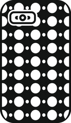 Poster - Smartphone case with polka dot pattern protecting mobile phone from damage