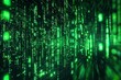 © dendyh7 - Green Dark Binary Code with Data Streaming Background created with Generative AI