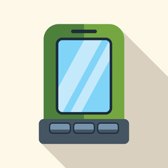 Poster - Green mobile phone with buttons showing blank screen for copy space