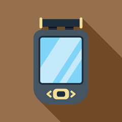 Poster - Mobile phone is showing a blank screen with buttons and an antenna on a solid background