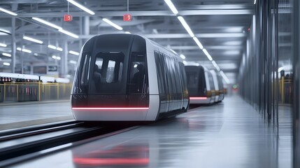 Poster - Automated People Mover Transporting Passengers Through Expansive Airport Terminals