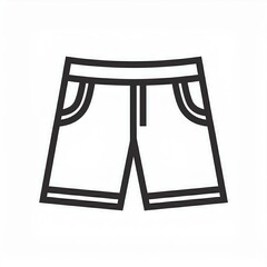 Canvas Print - shorts black icon isolated on white