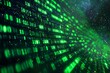 © dendyh7 - Green Dark Binary Code with Data Streaming Background created with Generative AI
