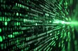© dendyh7 - Green Dark Binary Code with Data Streaming Background created with Generative AI