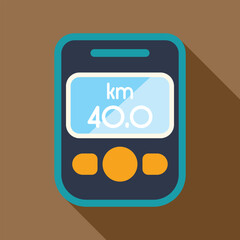 Poster - Smartphone is displaying 40 kilometers on a fitness tracking application