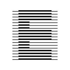 Aufkleber - Letter E Logo with Abstract Line Pattern Isolated On White Background