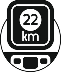 Poster - bike computer icon in black simple style isolated on white background