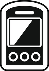 Poster - simple vector of a glucometer device icon featuring a screen and three buttons