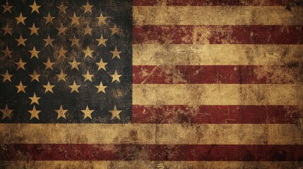 patriotic american flag background with vintage texture