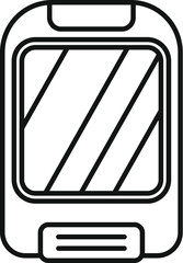 Poster - minimalist vector illustration of a high speed train, ideal for travel and transportation designs