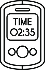 Poster - Digital timer displaying time passing with buttons for setting