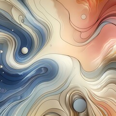 Abstract vector background with swirling b