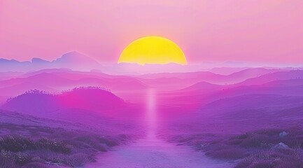 Wall Mural - sunrise over the mountains