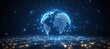 © Henry - Abstract digital background with glowing network connections and a global map, symbolizing technology, connectivity, data transfer, and cyber security in a futuristic style