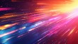 © SukarniStock - Abstract background with diagonal neon lines and glowing particles.