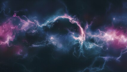 Colorful abstract space nebula background. Cosmic background with stars