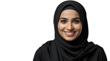 portrait of a smiling arab middle eastern woman