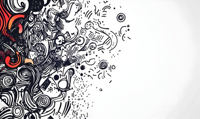 hand drawn abstract doodle style