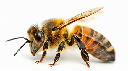 Poster - wasp isolated on white background