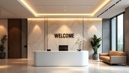 Elegant and modern reception wall