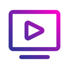 Sticker - video gradient icon