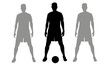 © Afandi - Soccer player, soccer player black white. Soccer player silhouette.