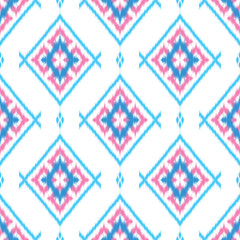  seamless pattern design in ikat style for fabric printing